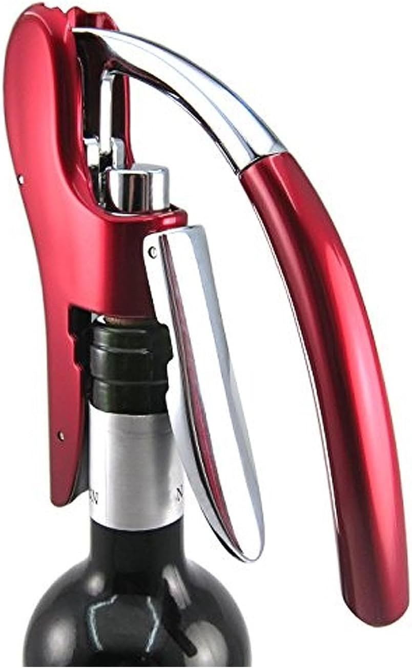 Abrebotellas profesional Best Utensils de aleación de zinc para vino, premium, con palanca, sacacorchos con cortador de papel de aluminio integrado, juego de abrebotellas de camarero rosso